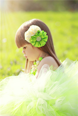 two tone ruffled flower clip