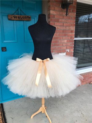 Beige dual length tutu