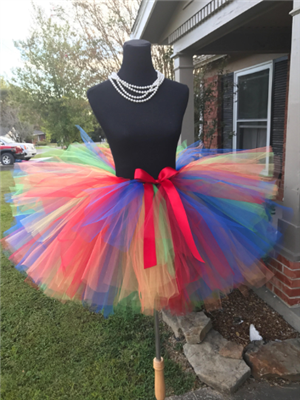 Bright primary colored dual length tutu