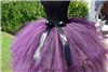 plum dual length tutu with black bow