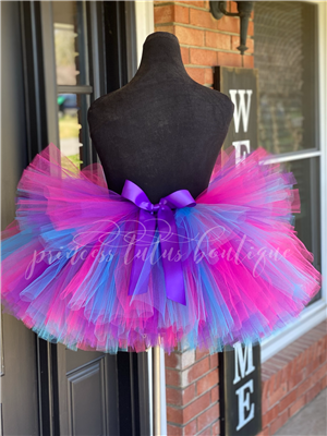 Purple, turquoise and fuchsia tutu