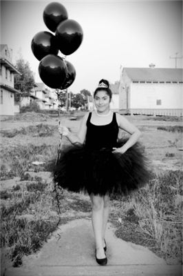 black dual length tutu