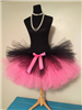 Shocking pink with black overlay dual length tutu