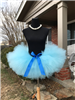 light blue dual length tutu with royal blue bow