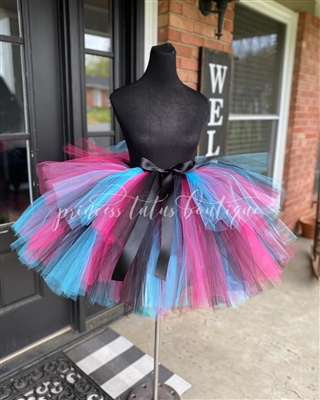 fuchsia, black and turquoise adult tutu