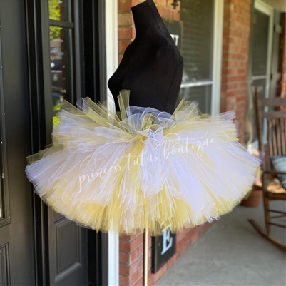 white and yellow tutu