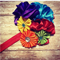 summer rainbow headband