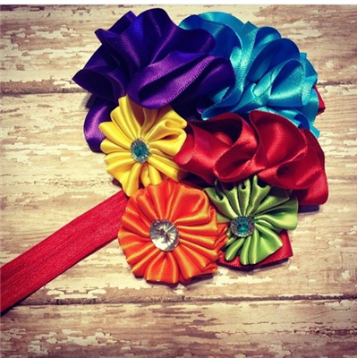 summer rainbow headband