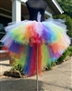 Bright rainbow with white overlay hi lo tutu