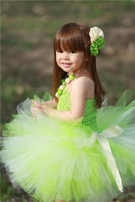 ivory and apple green tutu