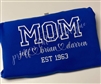 MOM with children's names embroidered crew neck sweatshirt