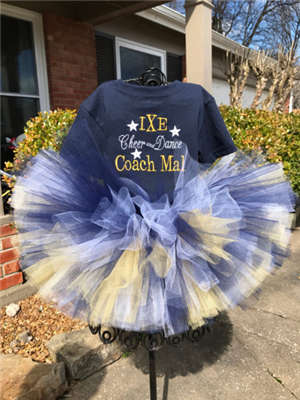 Navy, gold and white tutu