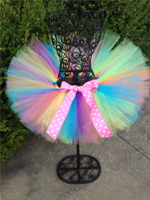 polka dot rainbow tutu