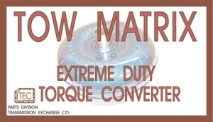 Tow Matrix Extreme Duty Billet Torque Converter for 1989-up Ford E4OD/4R100 with 4 stud flexplate