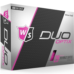 Wilson Staff Duo Soft Optix Pink Golf Balls - 1 Dozen