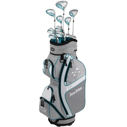 Tour Edge Lady Edge 2018 Silver/Teal Full Box Set - Cart Bag