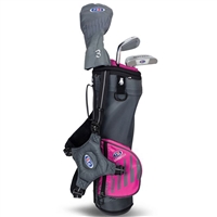 US Kids UL39-s 3 Club Carry Set - Grey/Pink Bag