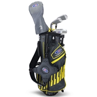 US Kids UL42-s 4 Club Stand Set - Grey/Yellow Bag