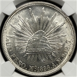 1898 Mexico Peso Restrike MS63