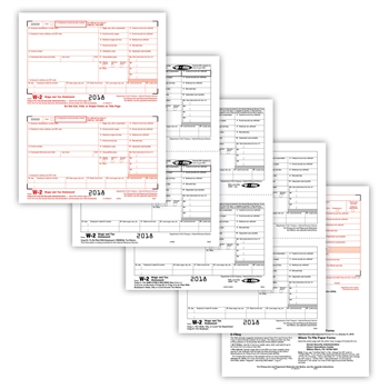 W-2 Traditional Preprinted 25 Sheet 4-pt Set