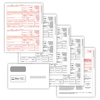 1099-R Preprinted 50 Sheet Set 6-pt with Envelopes (A/B/C/D/1/2)