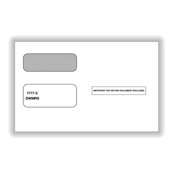 1099 2-up Double Window Envelope - Self Adhesive