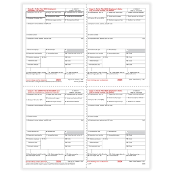 W-2 Condensed 4-up V1 Employee B/C/2/2