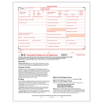 W-3 Transmittal Form