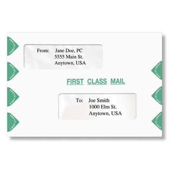 6" x 9" Double Window Tax Return Envelope