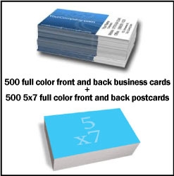 Business Cards and Postcards Combo
