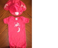 You may have this design and onesie in any color you prefer.  Hat sold separate.