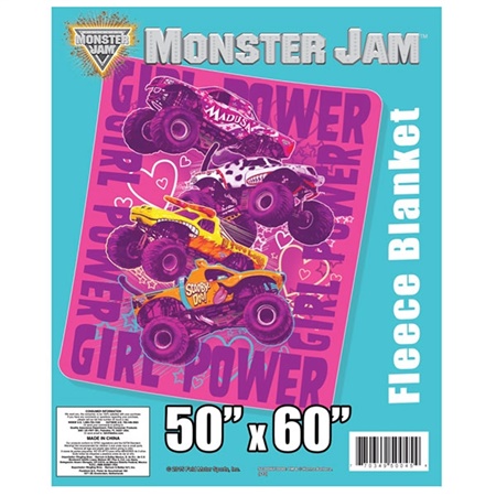 Monster Jam Girl Power Fleece Blanket