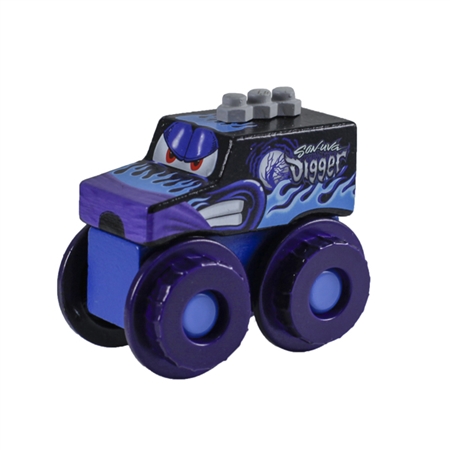 Monster Jam Truckin Pals Son-Uva Digger Wooden Truck