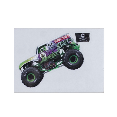 Grave Digger Chrome Sticker