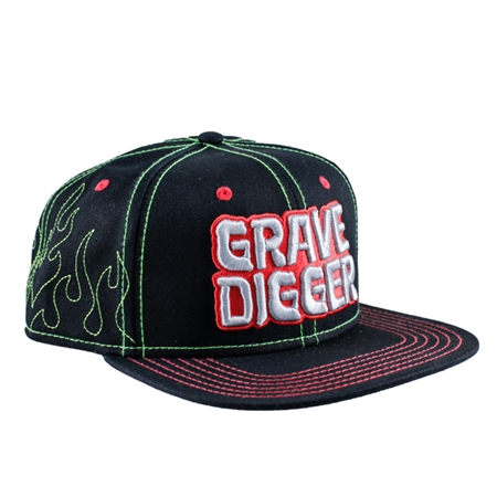 Grave Digger Flame Outline Cap