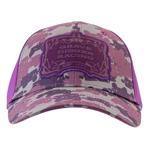 Grave Digger Ladies Camo Patch Cap