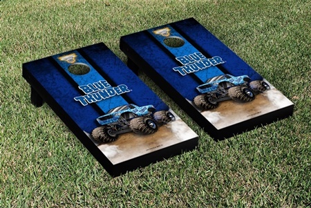 Monster Jam Blue Thunder Cornhole Game Set Vintage Version