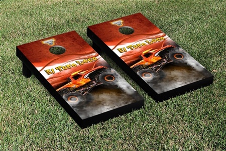 Monster Jam El Toro Loco Red Cornhole Game Set Smoke Version