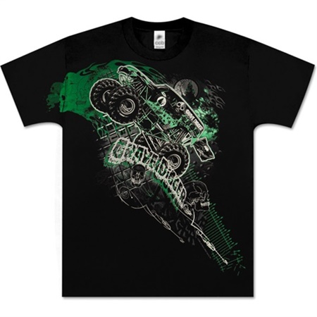 Grave Digger Flaming Skull Tee