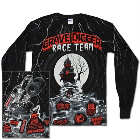 Grave Digger Graveyard LS Tee