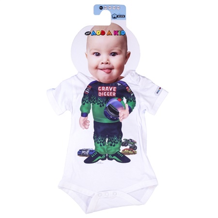 Monster Jam Grave Digger Driver Baby Bodysuit