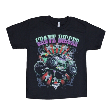 Grave Digger Stars Youth Tee