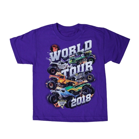 Purple Monster Jam World Tour 2018 Toddler Tee