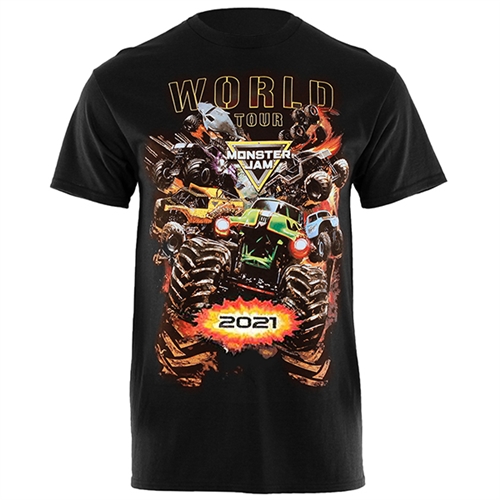 Monster Jam World Tour 2021 Black Tee