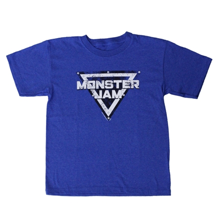 Monster Jam Distressed Blue Youth Tee