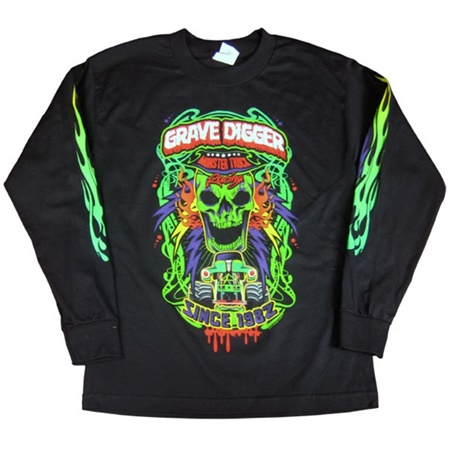 Grave Digger Youth Long-sleeve Poster Tee
