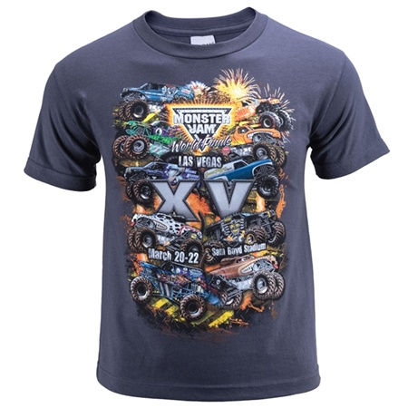 World Finals XV Danger Zone Youth Gray Tee