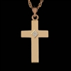 14K Gold Diamond Cross