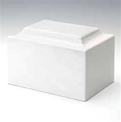 White Cultured Marble Urn