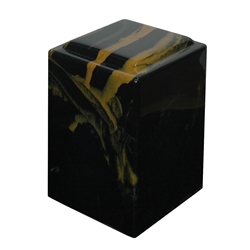 Onyx Agean (Black with Gold) Cult. Marble Urn